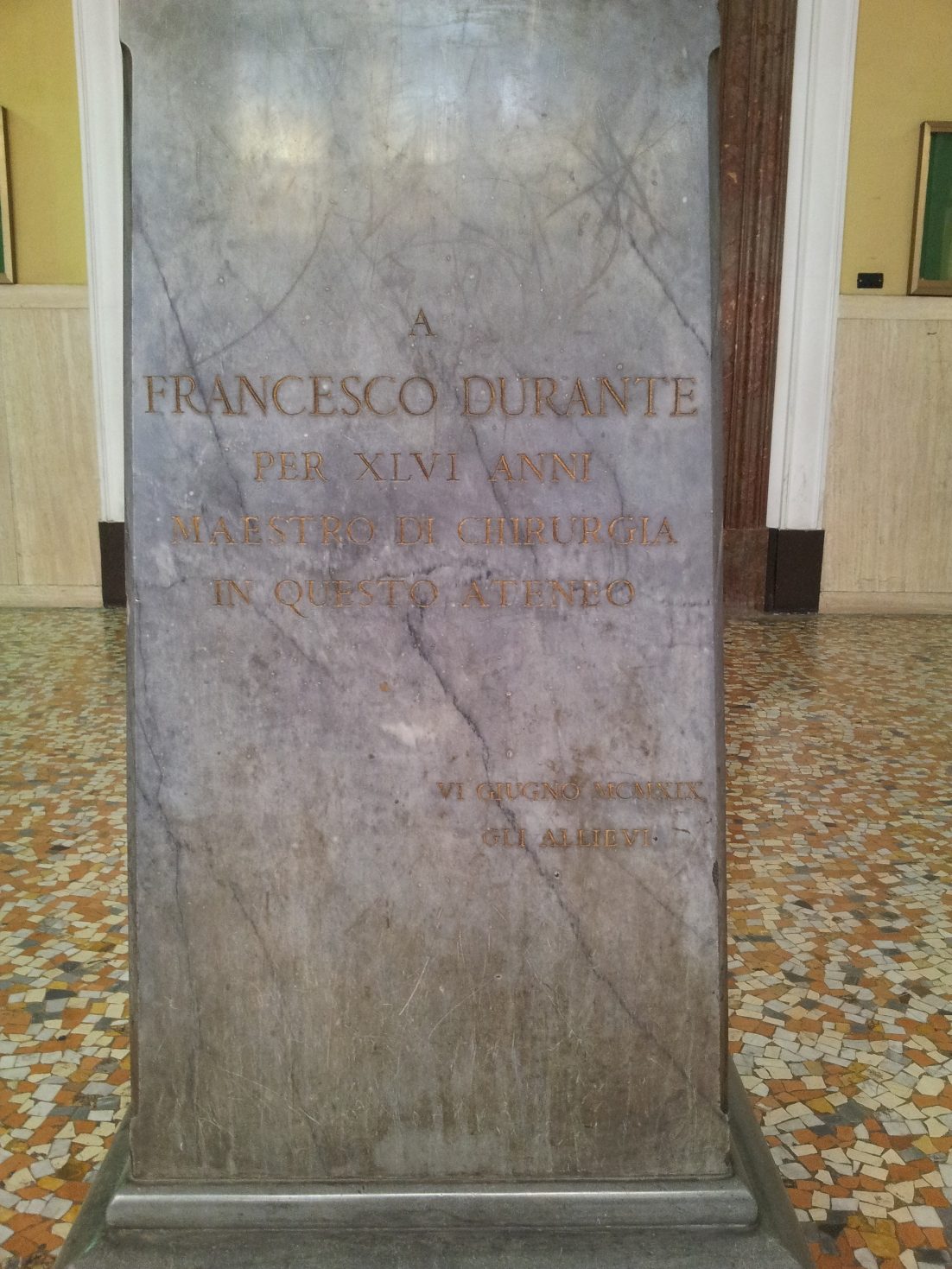 Francesco Durante's monument, Policlinico Umberto I, Rome - 03.jpg